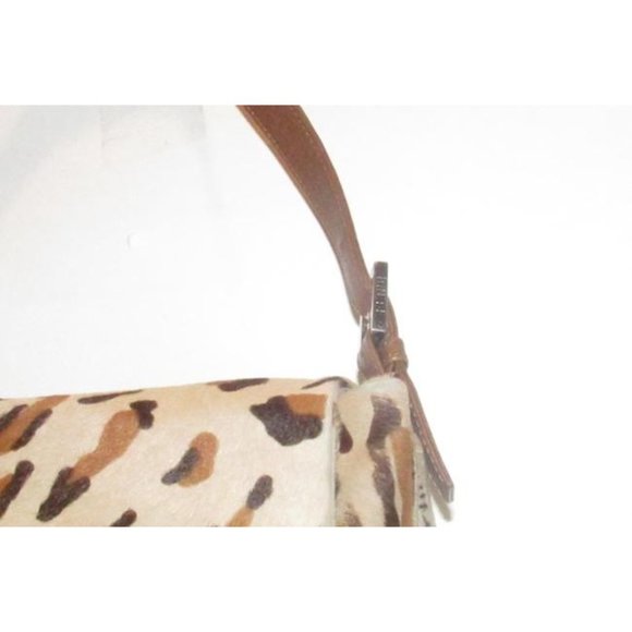 Fendi Mamma Zucco Leopard Print Shoulder Bag Pony Hair And Leather - Picture 11 of 12